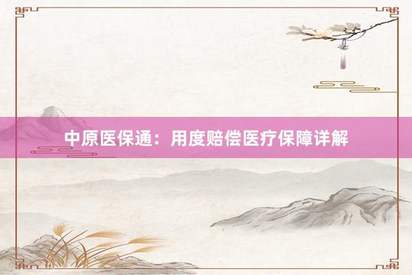 中原医保通：用度赔偿医疗保障详解
